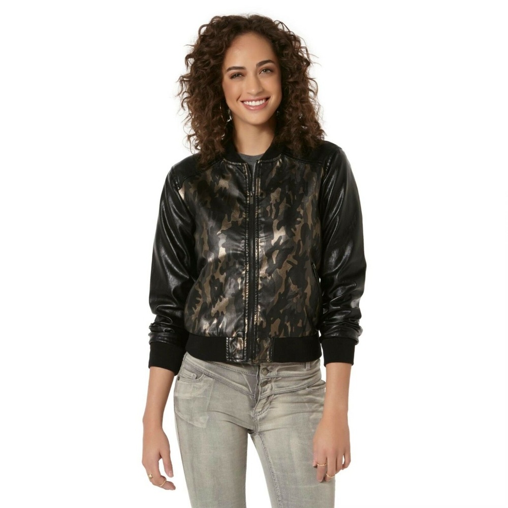 Bongo Bomber Jacket Junior's Women's size L NEW